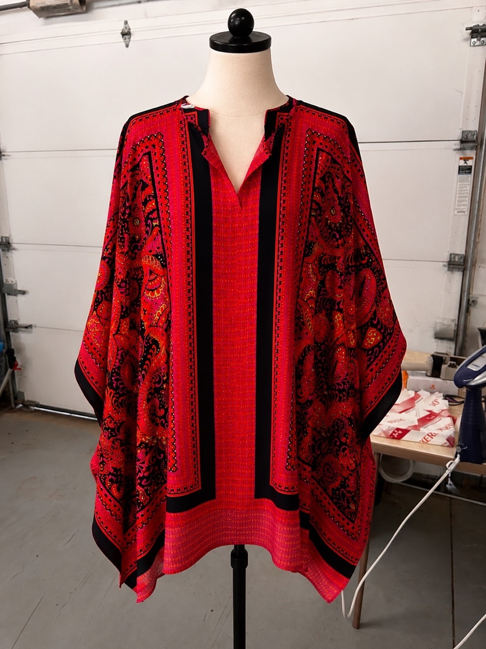 Peter Nygård Paisley Print Poncho Tunic